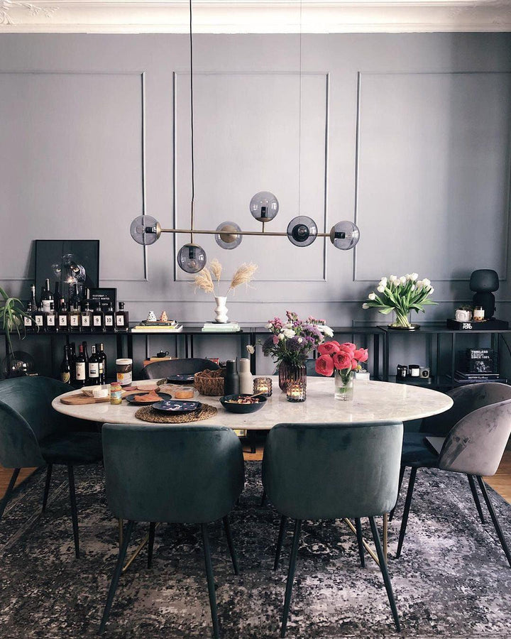 Orb Glass Chandelier | Elegant Brass & Glass Modern Lighting | Vinlighting | Vinlighting