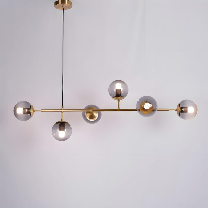 Orb Glass Chandelier | Elegant Brass & Glass Modern Lighting | Vinlighting | Vinlighting