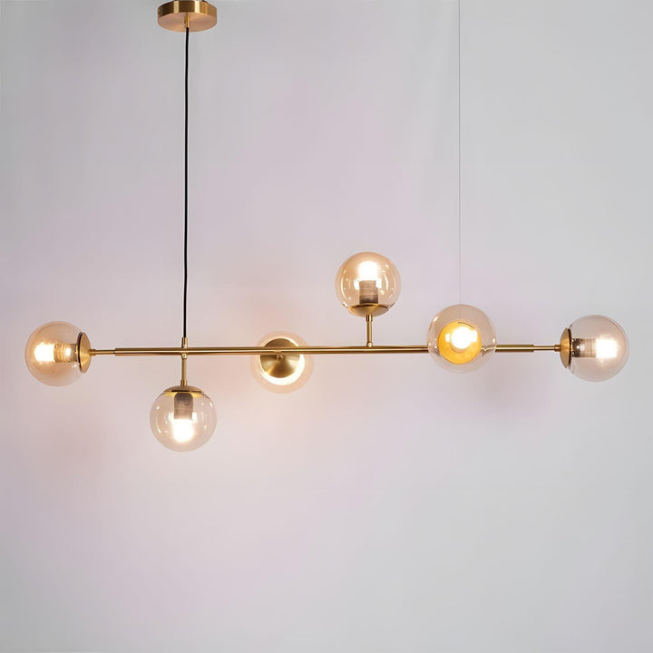 Orb Glass Chandelier | Elegant Brass & Glass Modern Lighting | Vinlighting | Vinlighting