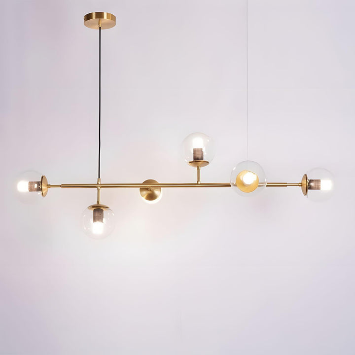 Orb Glass Chandelier | Elegant Brass & Glass Modern Lighting | Vinlighting | Vinlighting