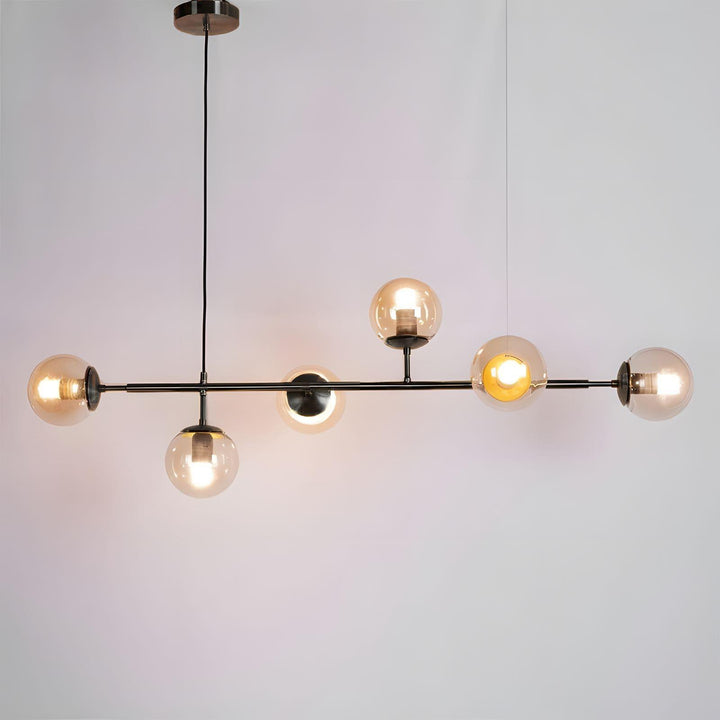 Orb Glass Chandelier | Elegant Brass & Glass Modern Lighting | Vinlighting | Vinlighting