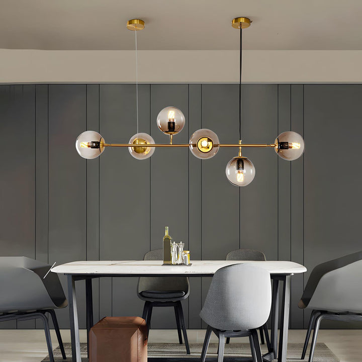 Orb Glass Chandelier | Elegant Brass & Glass Modern Lighting | Vinlighting | Vinlighting