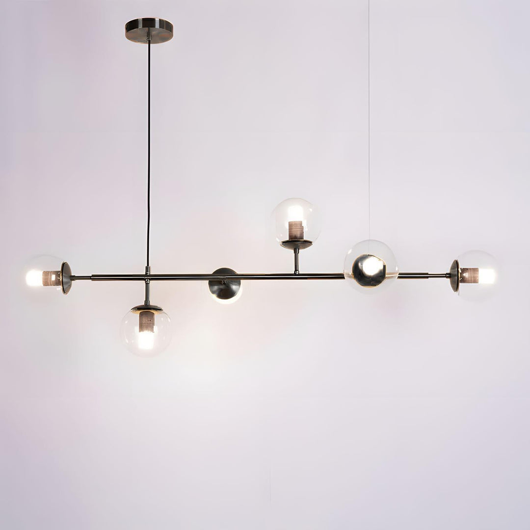 Orb Glass Chandelier | Elegant Brass & Glass Modern Lighting | Vinlighting | Vinlighting