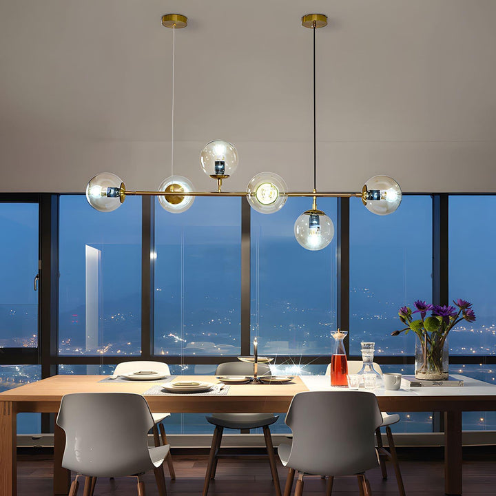 Orb Glass Chandelier | Elegant Brass & Glass Modern Lighting | Vinlighting | Vinlighting