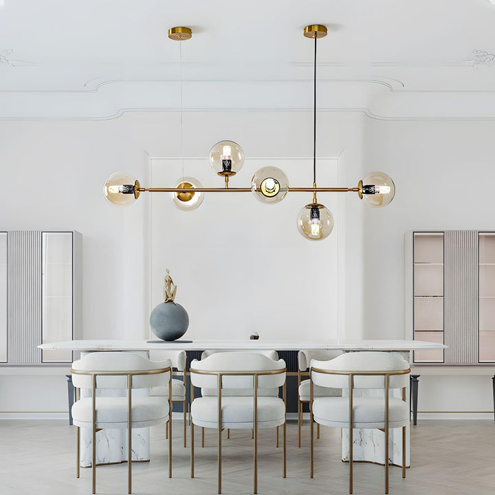 Orb Glass Chandelier | Elegant Brass & Glass Modern Lighting | Vinlighting | Vinlighting
