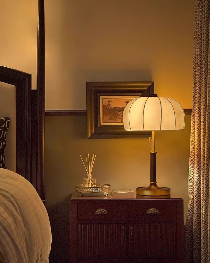 Orchid Fabric Table Lamp - Rustic & Vintage Charm | Vinlighting | Vinlighting