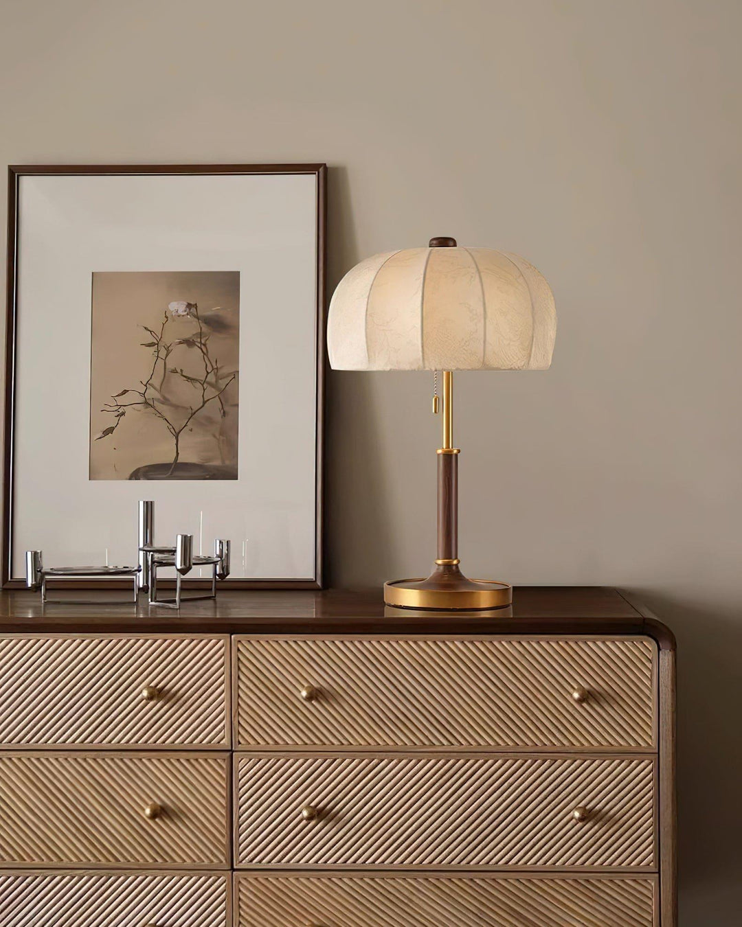Orchid Fabric Table Lamp - Rustic & Vintage Charm | Vinlighting | Vinlighting