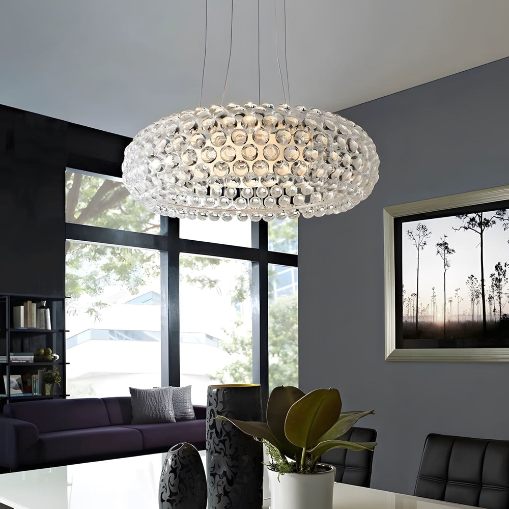 Orelis Pendant Light - Modern Art Deco Acrylic & Glass Beads