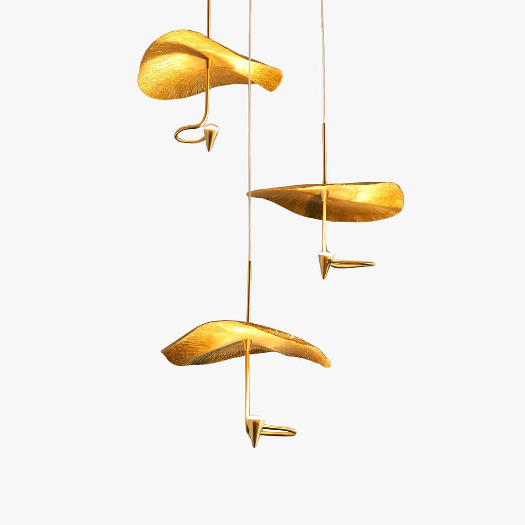 Orlia Chandelier - Modern Large Brass Art Deco Staircase Lightin
