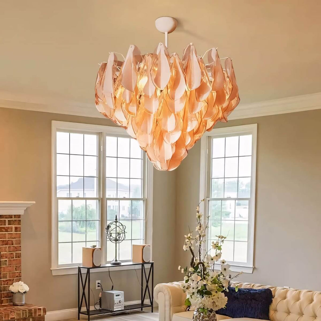 Orphia Pink Chandelier | Handmade Vintage Murano Glass Lighting