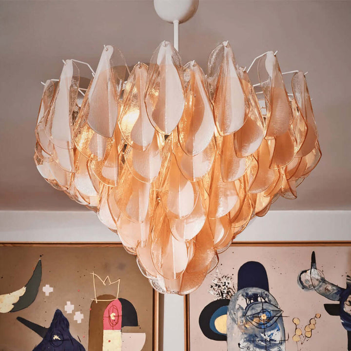 Orphia Pink Chandelier | Handmade Vintage Murano Glass Lighting