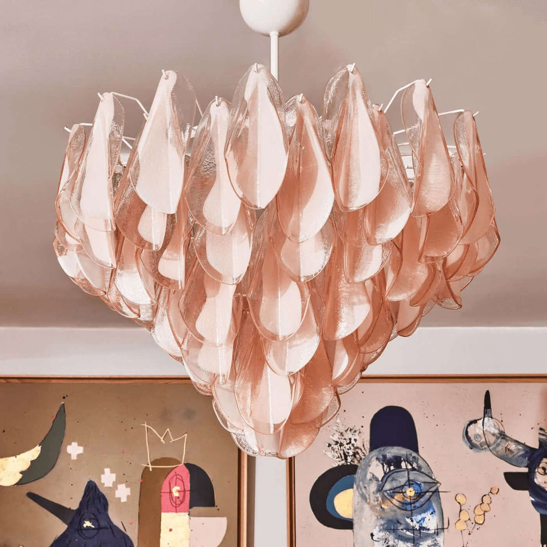 Orphia Pink Chandelier | Handmade Vintage Murano Glass Lighting