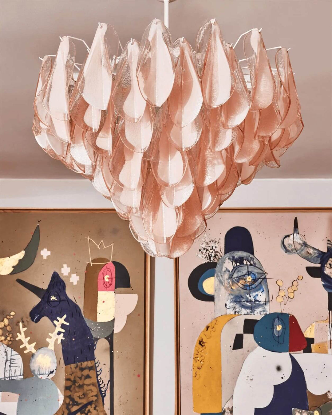 Orphia Pink Chandelier | Handmade Vintage Murano Glass Lighting