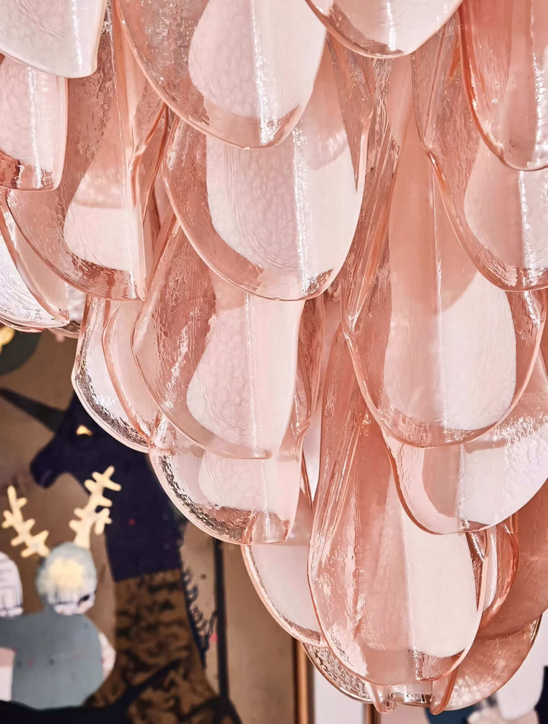 Orphia Pink Chandelier | Handmade Vintage Murano Glass Lighting