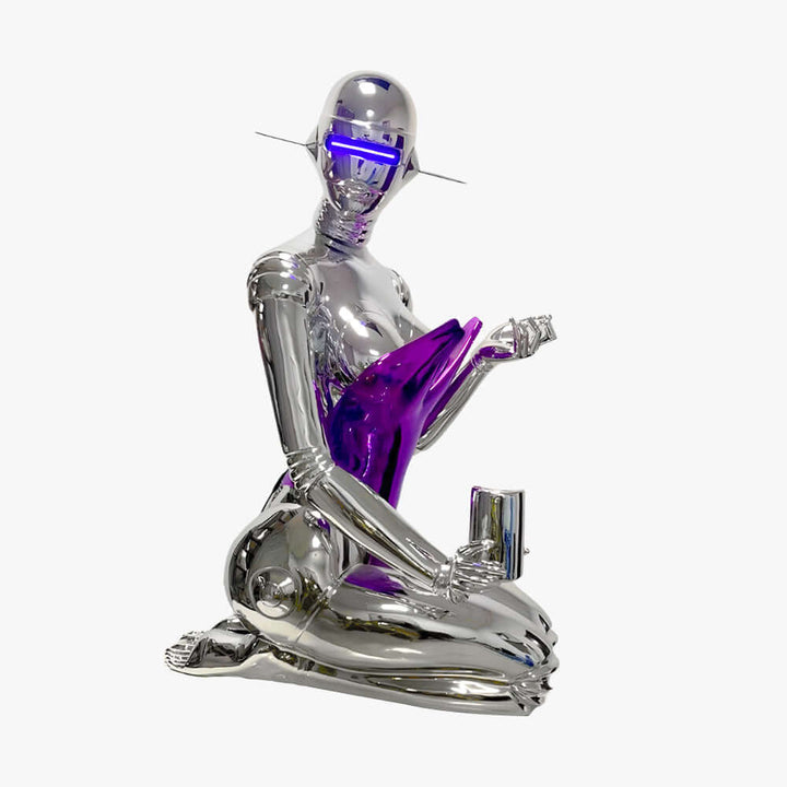 Orquix Floor Lamp – Silver Sculpture Decorative Floor Lamp Ornament