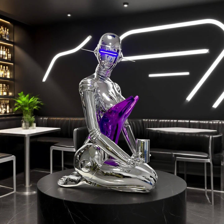 Orquix Floor Lamp – Silver Sculpture Decorative Floor Lamp Ornament