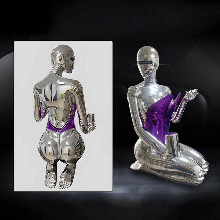 Orquix Floor Lamp – Silver Sculpture Decorative Floor Lamp Ornament