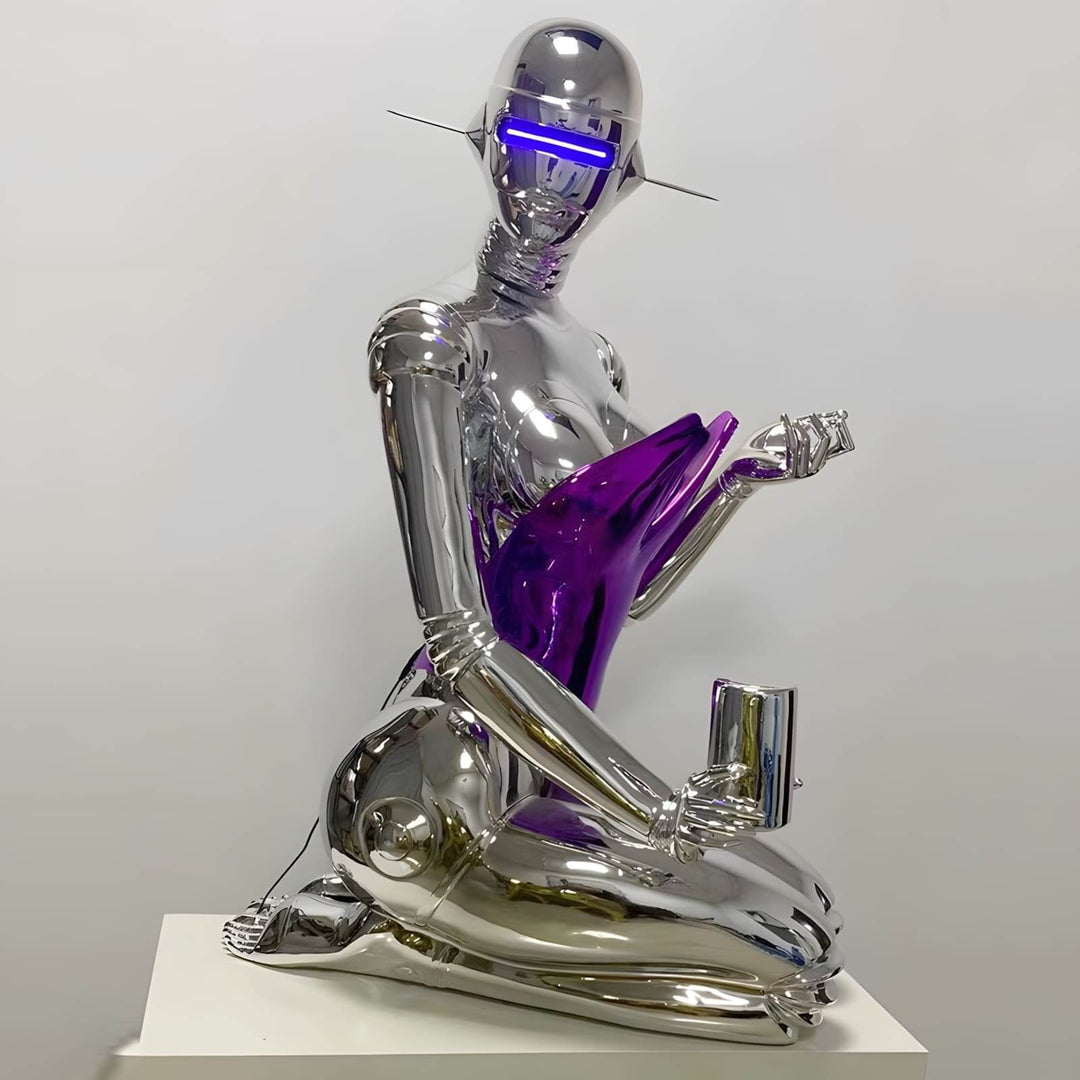 Orquix Floor Lamp – Silver Sculpture Decorative Floor Lamp Ornament