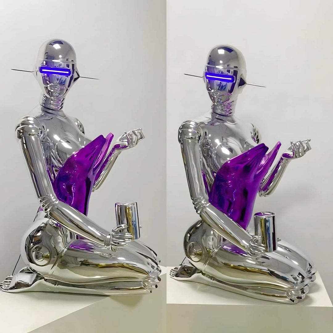 Orquix Floor Lamp – Silver Sculpture Decorative Floor Lamp Ornament