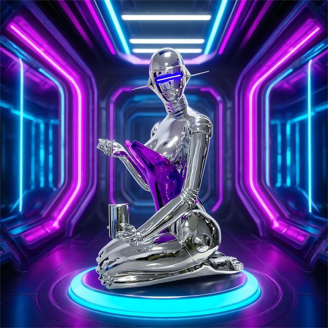 Orquix Floor Lamp – Silver Sculpture Decorative Floor Lamp Ornament