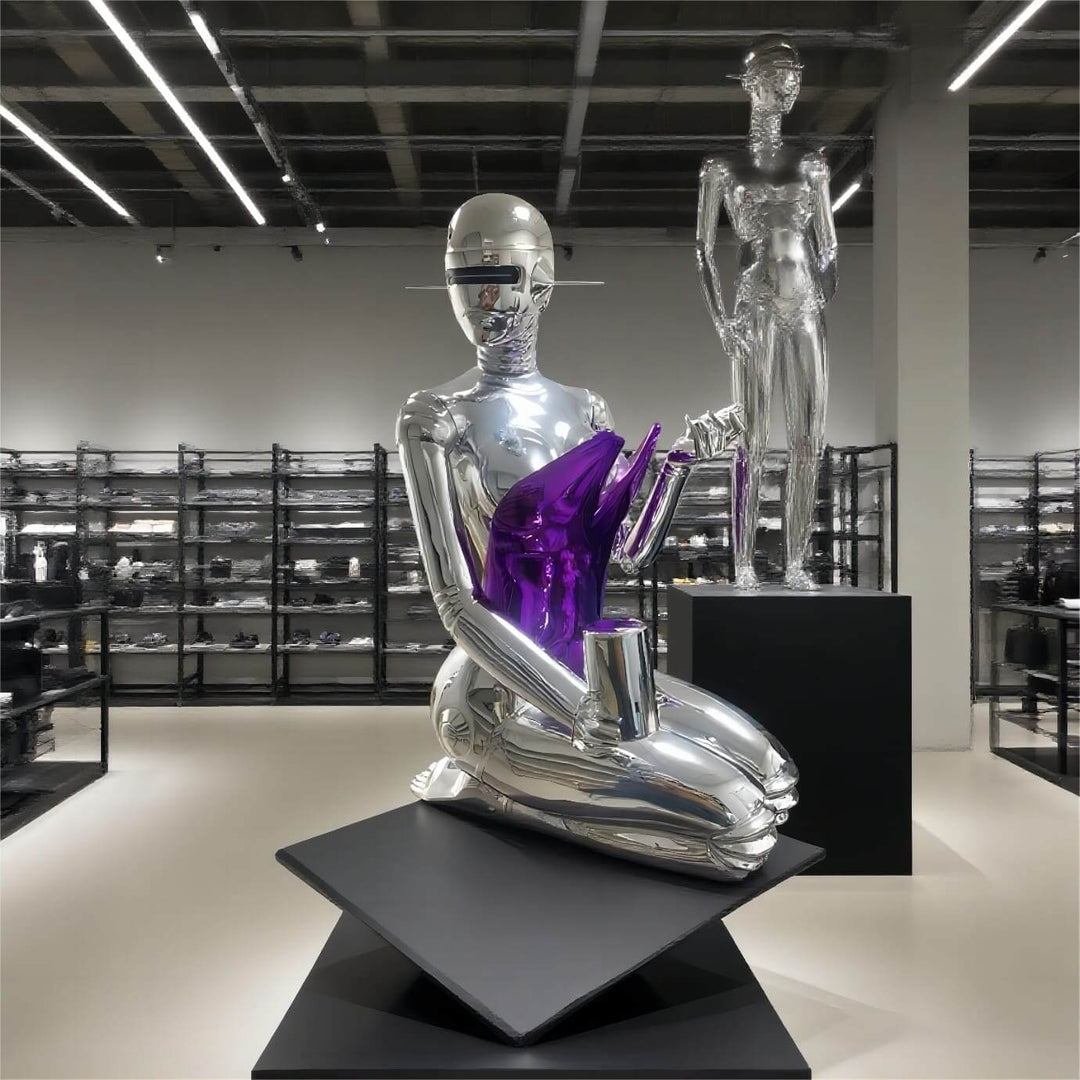 Orquix Floor Lamp – Silver Sculpture Decorative Floor Lamp Ornament