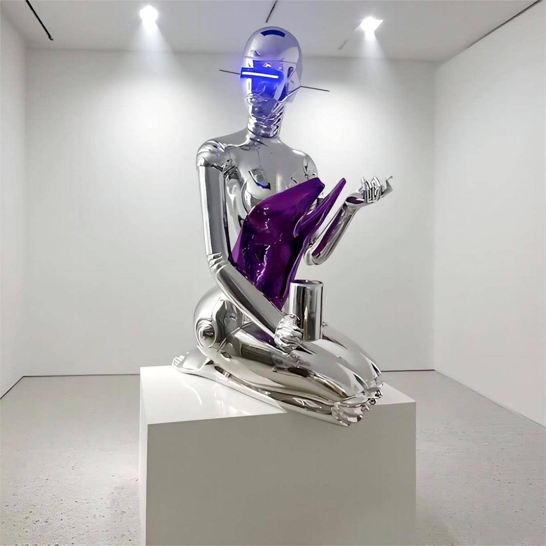 Orquix Floor Lamp – Silver Sculpture Decorative Floor Lamp Ornament