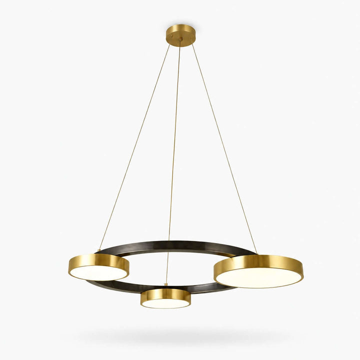 Orrenvale Modern Brass Chandelier with Ring Design for Dining Room