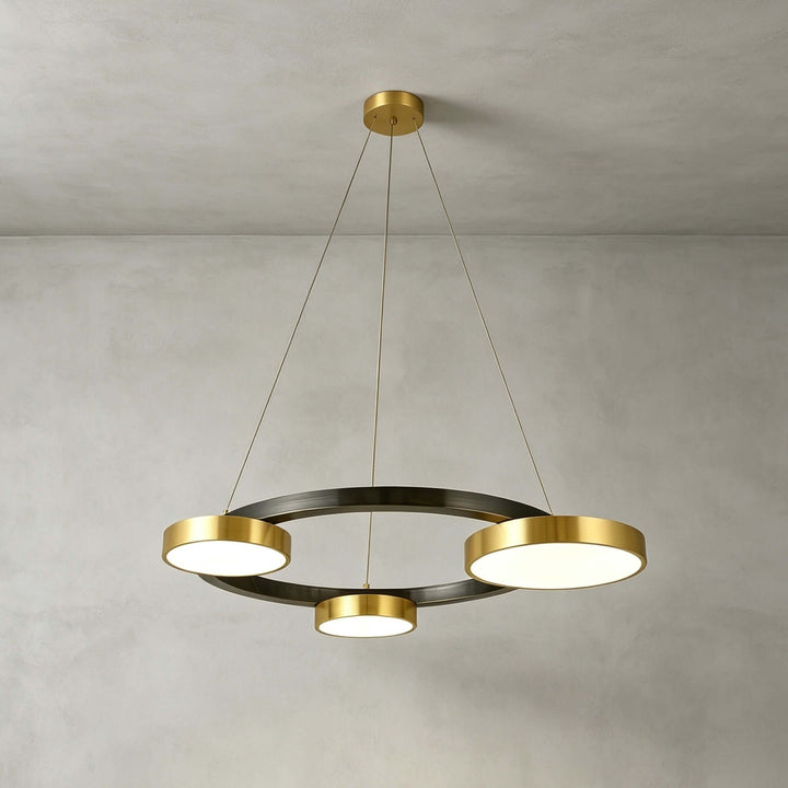 Orrenvale Modern Brass Chandelier with Ring Design for Dining Room