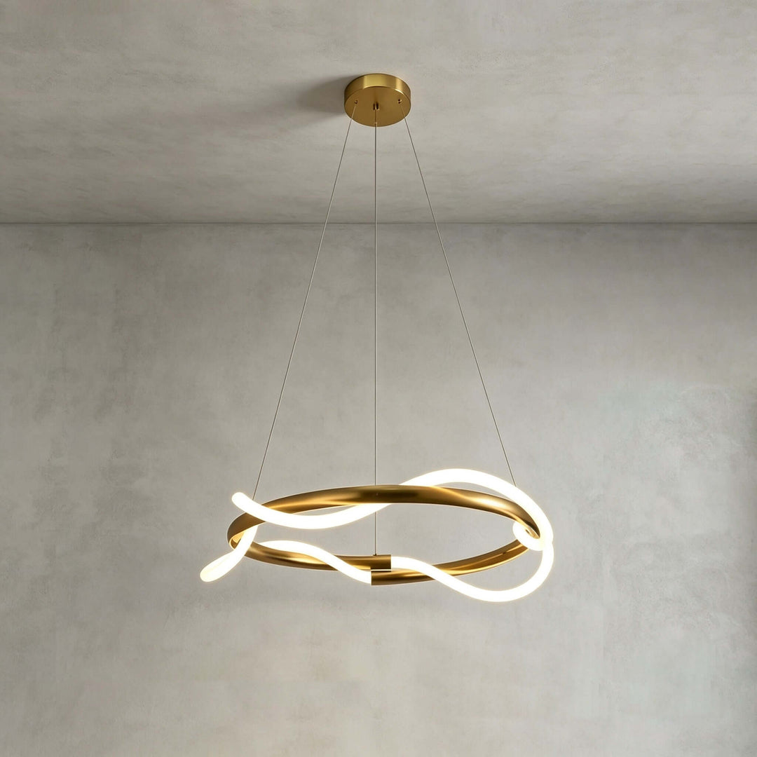 Orvane Chandelier Antique Brass LED Light for Kitchen Islands