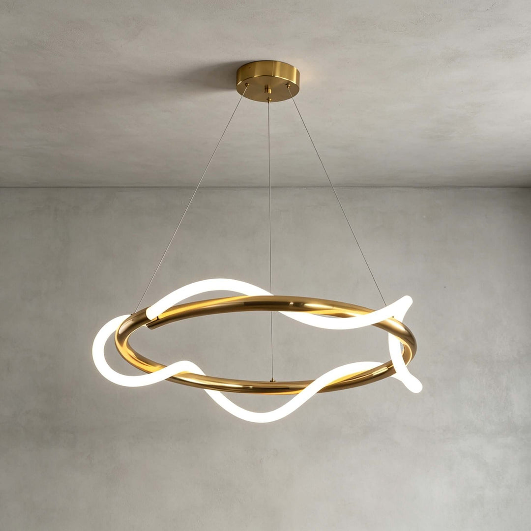 Orvane Chandelier Antique Brass LED Light for Kitchen Islands