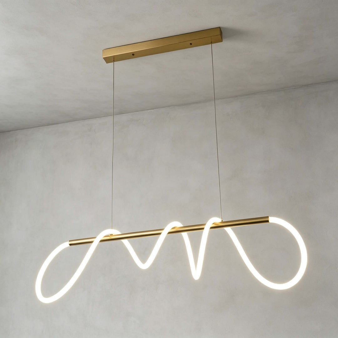 Orvane Chandelier Antique Brass LED Light for Kitchen Islands