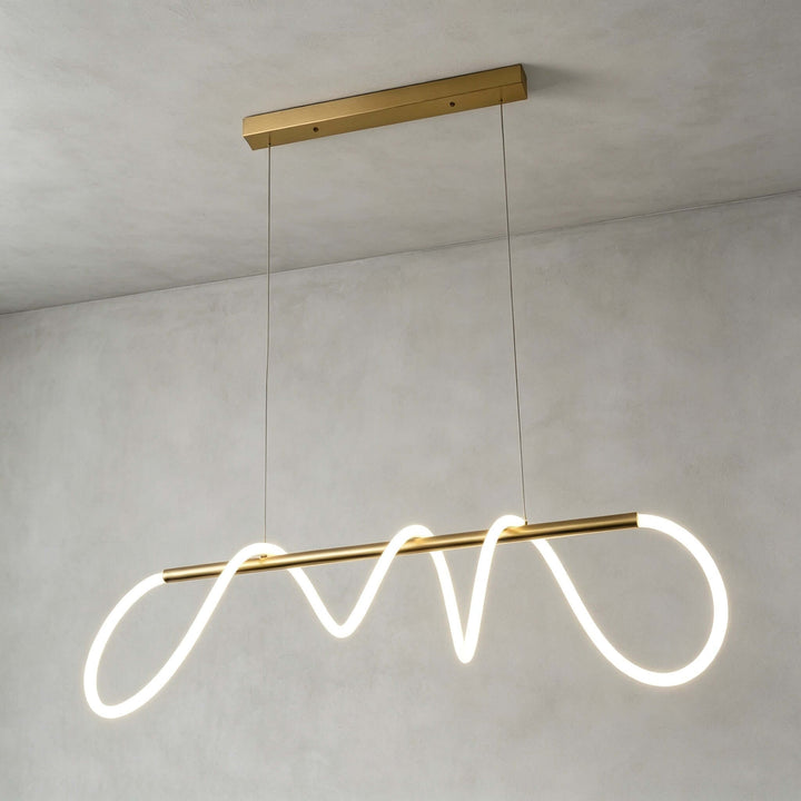 Orvane Chandelier Antique Brass LED Light for Kitchen Islands