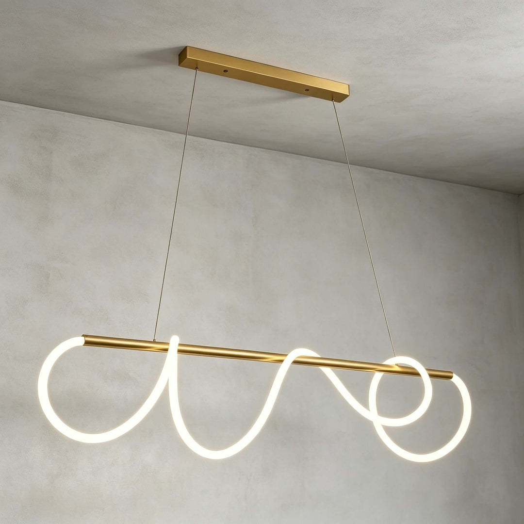 Orvane Chandelier Antique Brass LED Light for Kitchen Islands
