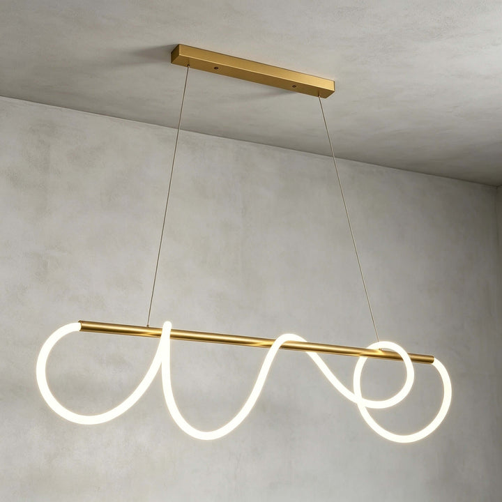 Orvane Chandelier Antique Brass LED Light for Kitchen Islands