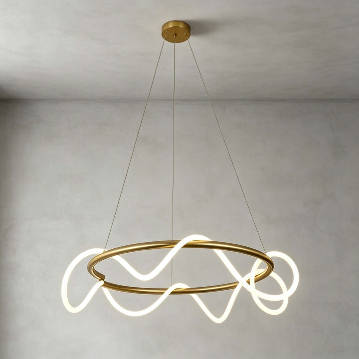 Orvane Chandelier Antique Brass LED Light for Kitchen Islands