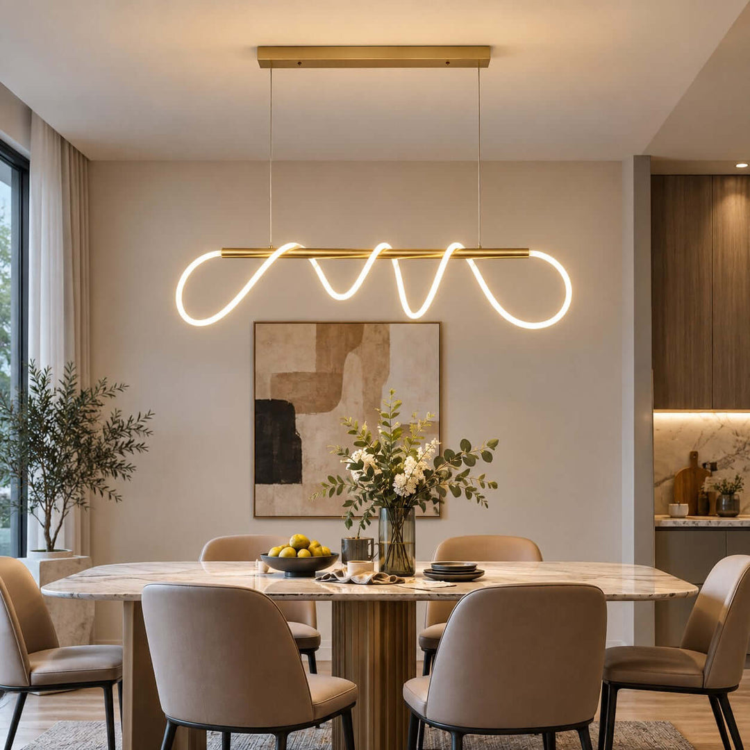 Orvane Chandelier Antique Brass LED Light for Kitchen Islands