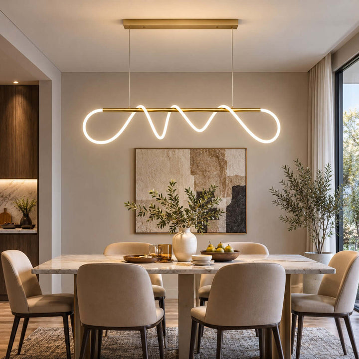 Orvane Chandelier Antique Brass LED Light for Kitchen Islands