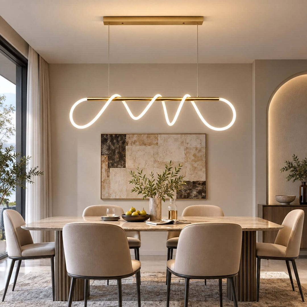 Orvane Chandelier Antique Brass LED Light for Kitchen Islands