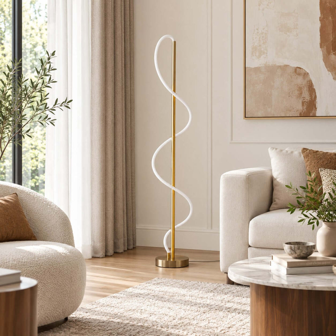 Orvane Floor Lamp | Modern LED Standing Lamp for Living Room