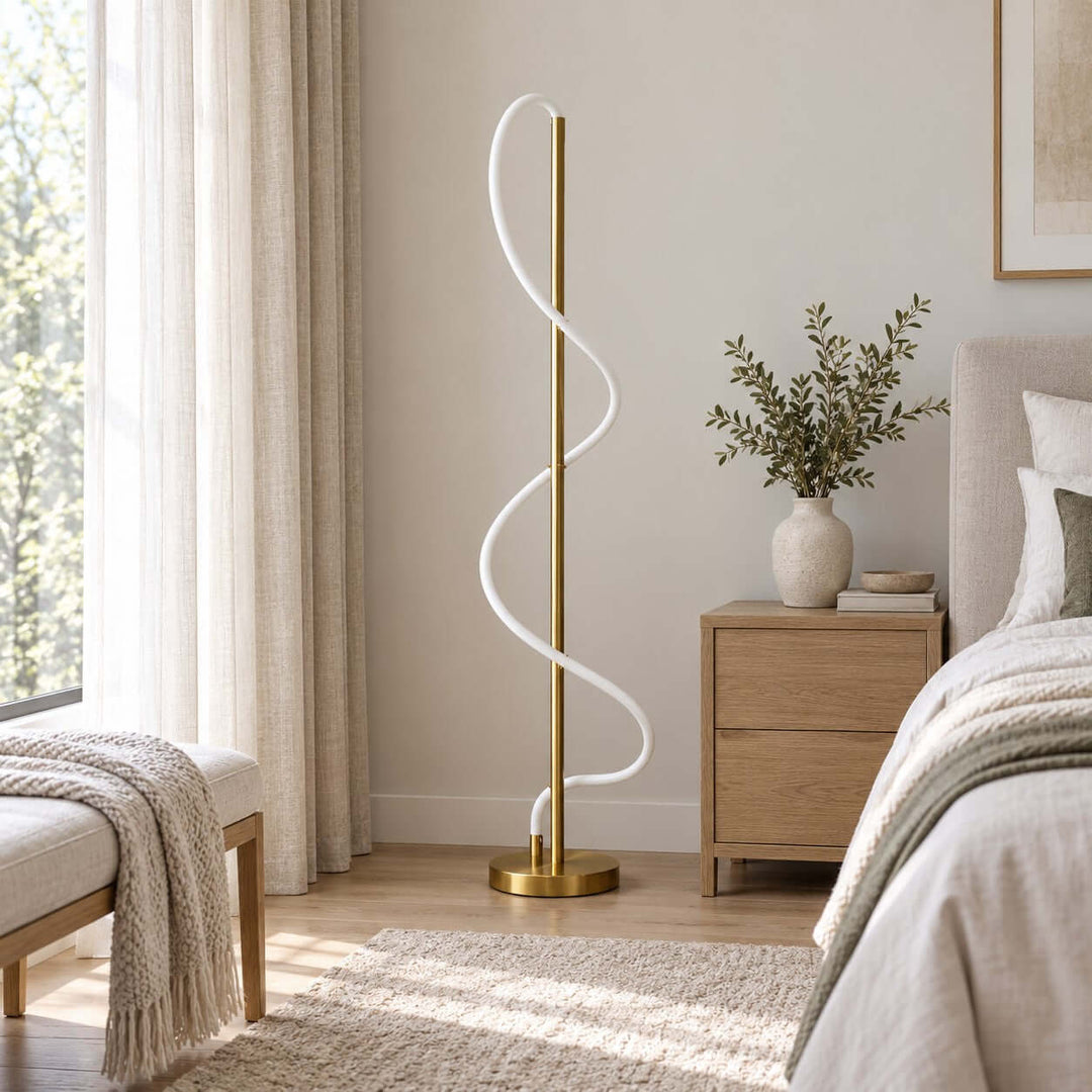 Orvane Floor Lamp | Modern LED Standing Lamp for Living Room