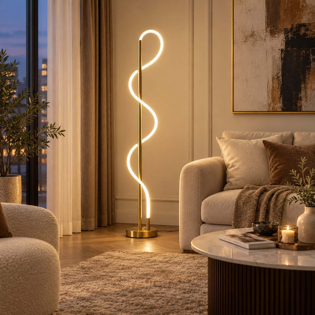 Orvane Floor Lamp | Modern LED Standing Lamp for Living Room