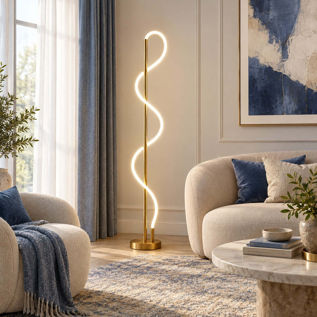 Orvane Floor Lamp | Modern LED Standing Lamp for Living Room