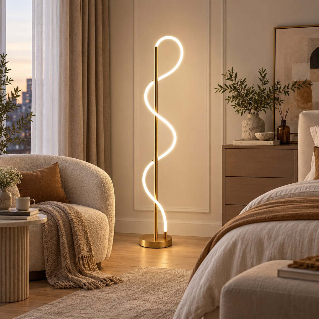 Orvane Floor Lamp | Modern LED Standing Lamp for Living Room