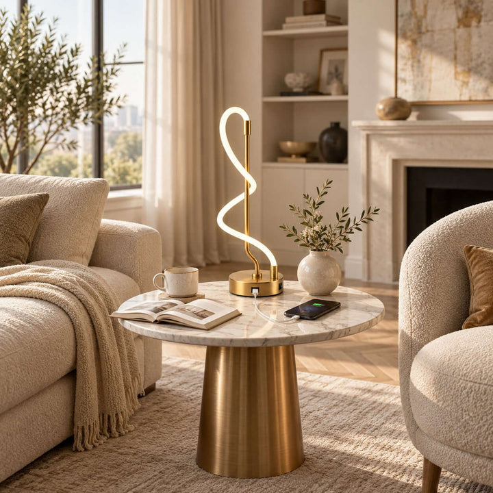Orvane Table Lamp | Modern Silicone Desk Lamp for Bedroom or Office
