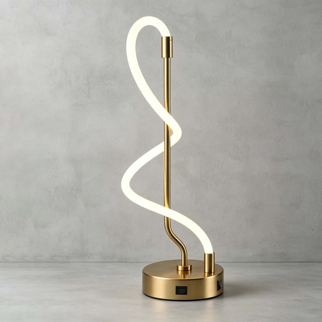 Orvane Table Lamp | Modern Silicone Desk Lamp for Bedroom or Office