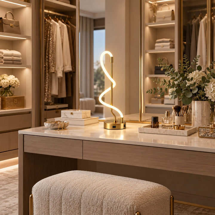 Orvane Table Lamp | Modern Silicone Desk Lamp for Bedroom or Office