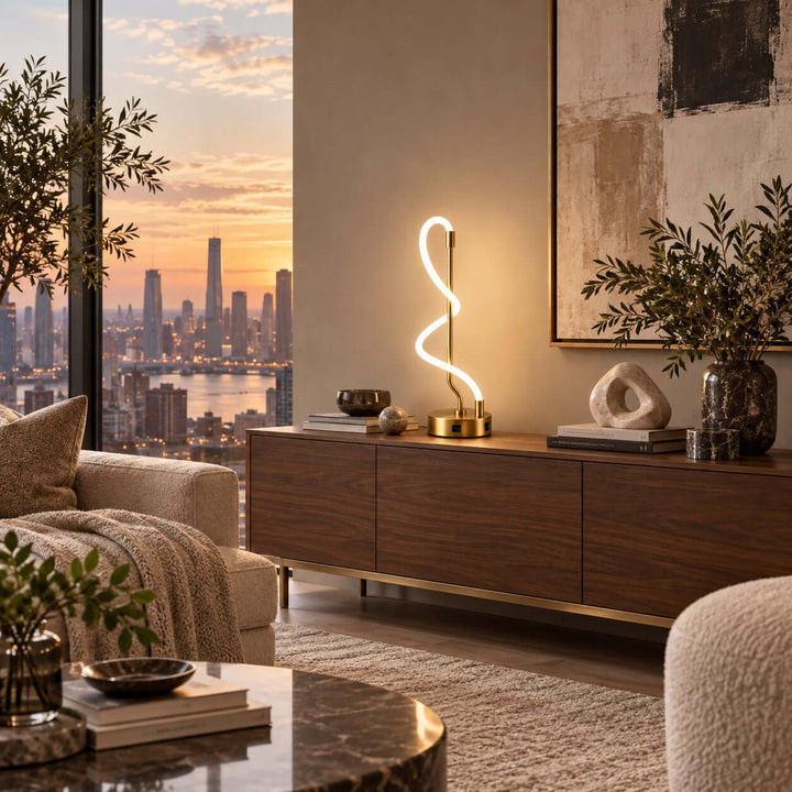 Orvane Table Lamp | Modern Silicone Desk Lamp for Bedroom or Office