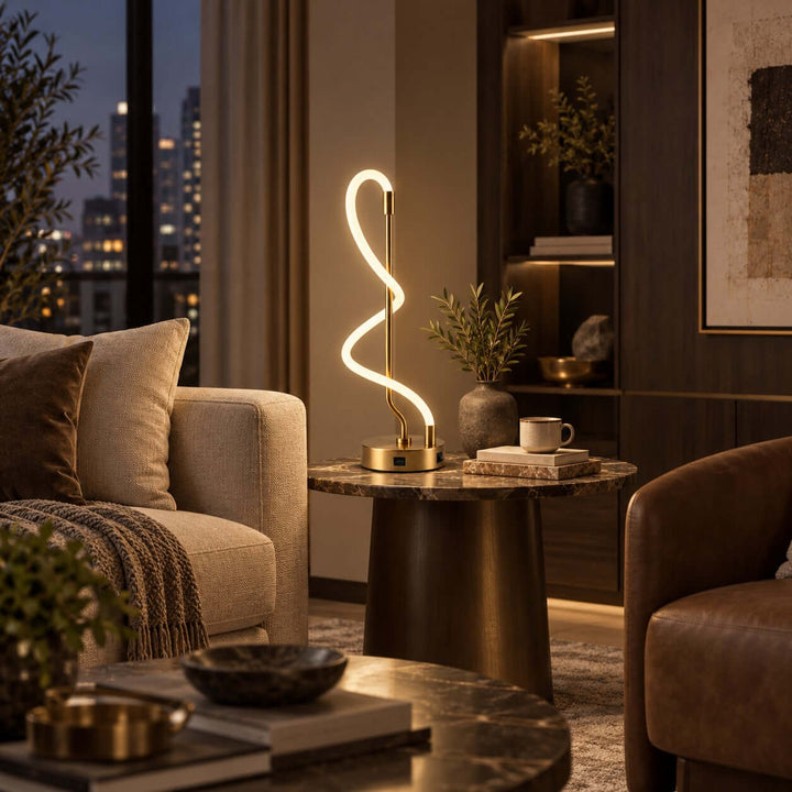 Orvane Table Lamp | Modern Silicone Desk Lamp for Bedroom or Office