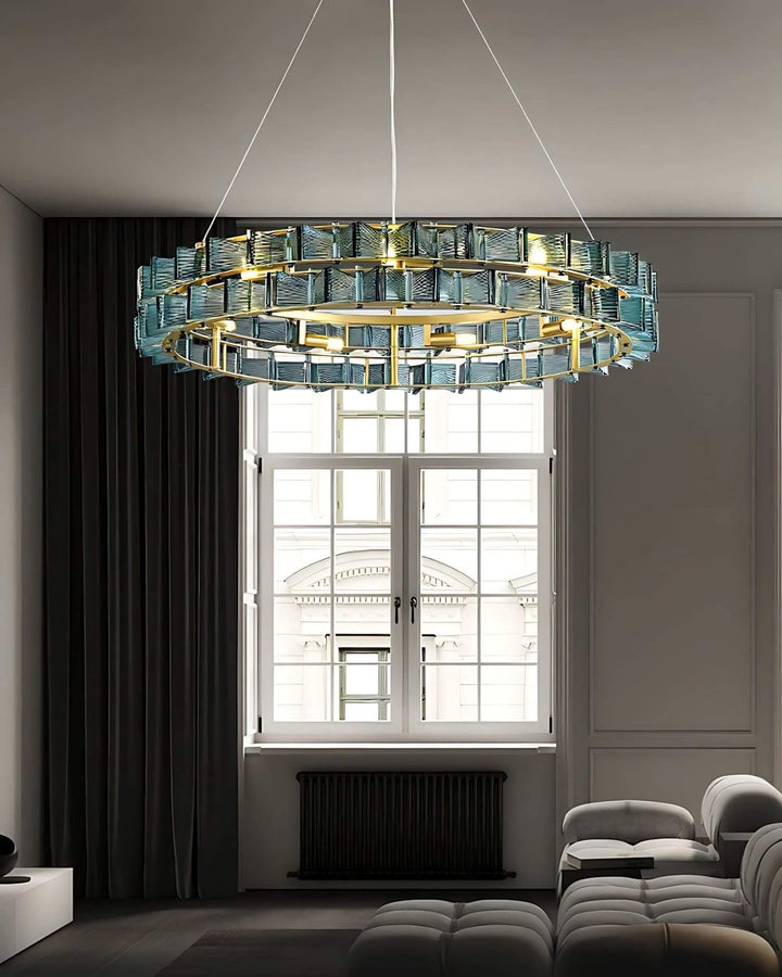 Orvex Chandelier – Contemporary bedroom Glass & Metal Lighting