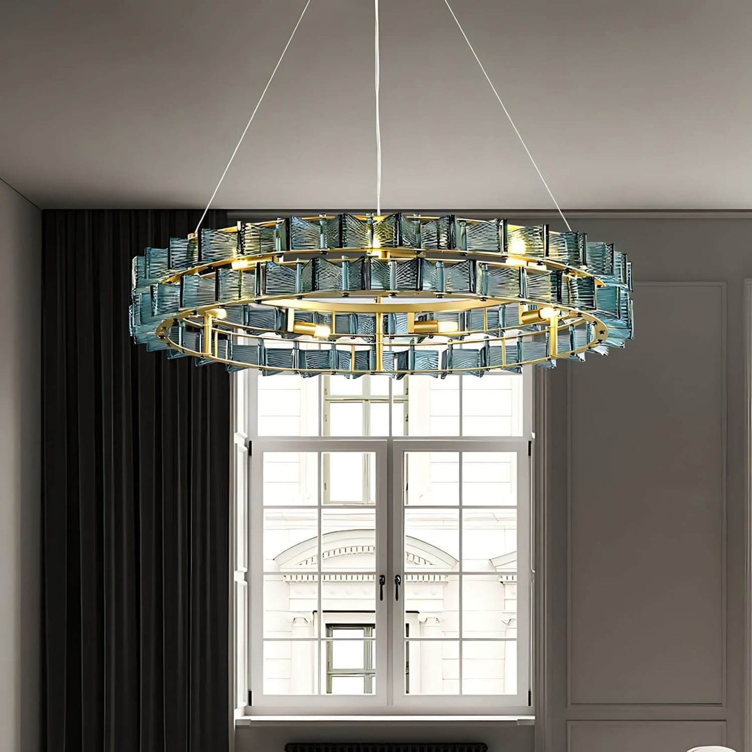 Orvex Chandelier – Contemporary bedroom Glass & Metal Lighting
